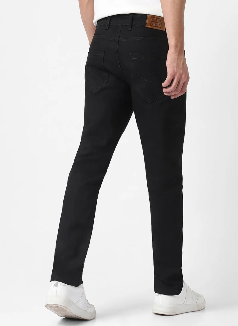Urbano Fashion  Urbano Fashion Men's Black Slim Fit Stretch Jeans for Men | Best Price UAE